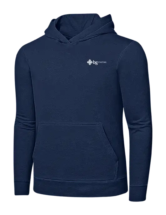 Navy 7.8 oz Ring Spun Hooded Sweatshirt w/BG Staffing Logo
