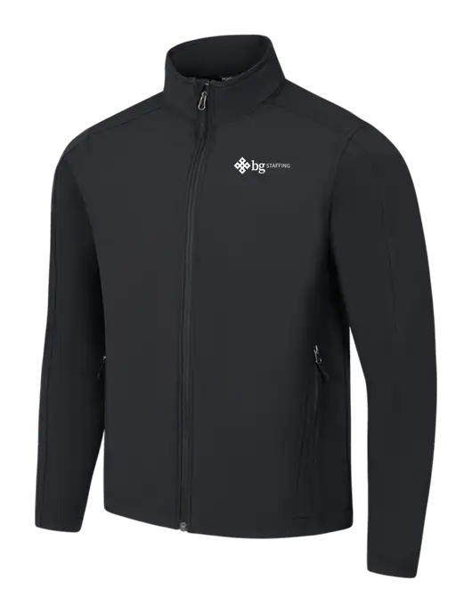 Black Core Soft Shell Jacket w/BG Staffing Logo