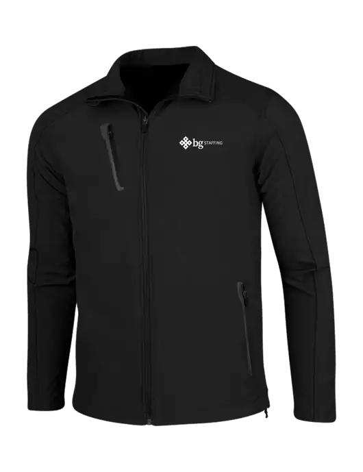 Black Welded Softshell Jacket w/BG Staffing Logo