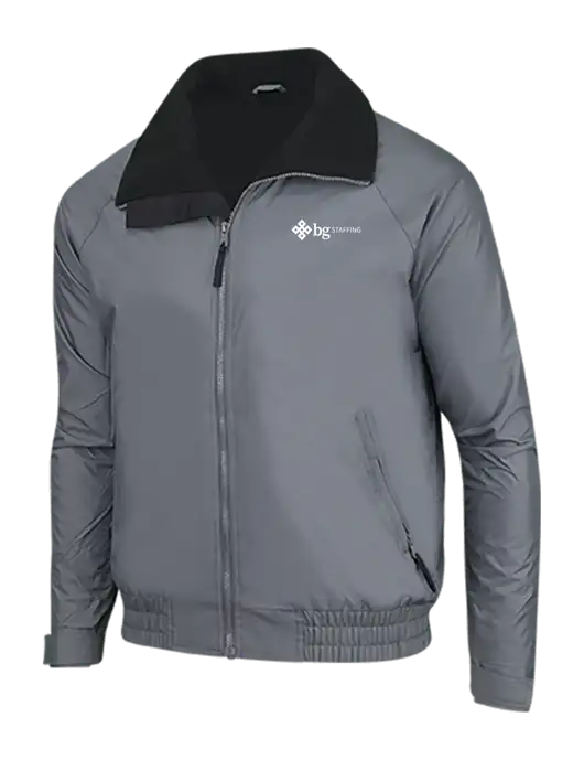 Dark Grey/Black Classic Competitor Jacket w/BG Staffing Logo