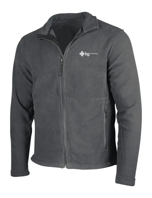 Dark Grey Fleece Jacket w/BG Staffing Logo