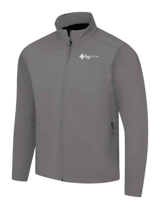 Medium Grey Core Soft Shell Jacket w/BG Staffing Logo