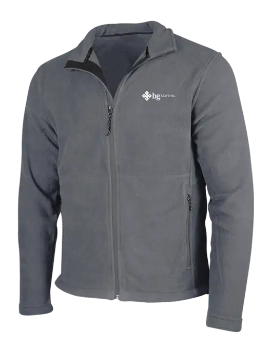 Medium Grey Fleece Jacket w/BG Staffing Logo