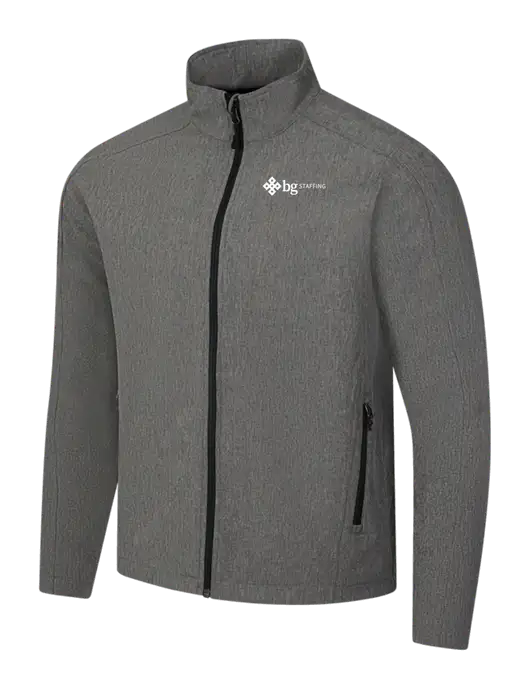 Medium Grey Heather Core Soft Shell Jacket w/BG Staffing Logo