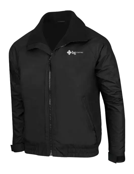 True Black/True Black Classic Competitor Jacket w/BG Staffing Logo