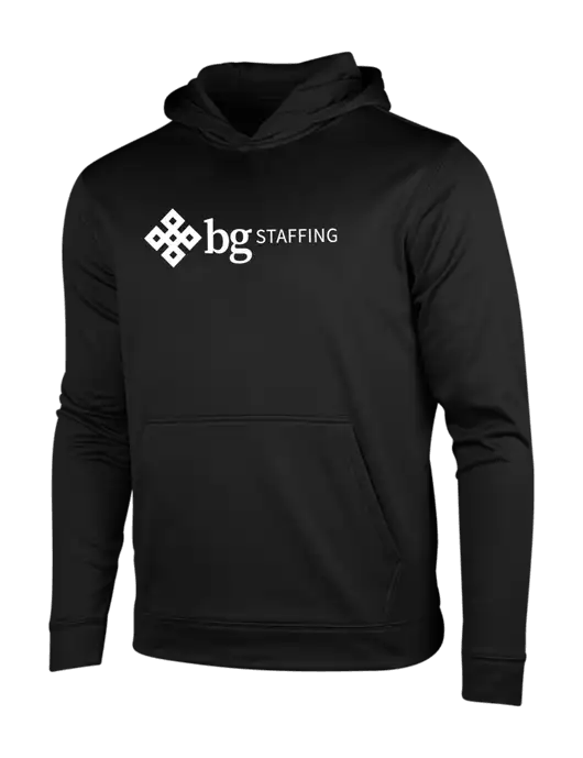 Black Fleece Sport-Wick Hooded Pullover w/BG Staffing Logo