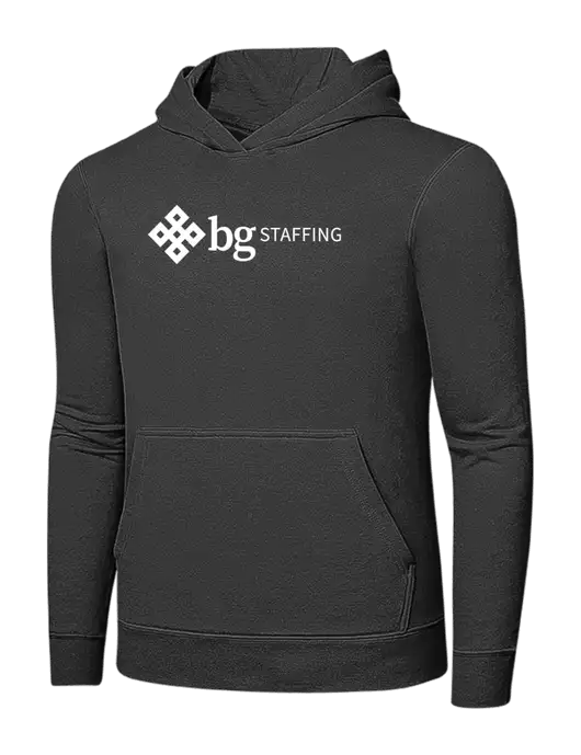 Charcoal 7.8 oz Ring Spun Hooded Sweatshirt w/BG Staffing Logo