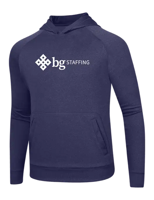 Tech True Navy Fleece Hooded Sweatshirt w/BG Staffing Logo