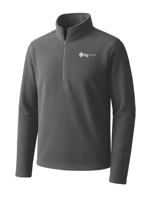 Medium Grey Microfleece 1/2 Zip Pullover w/BG Staffing Logo