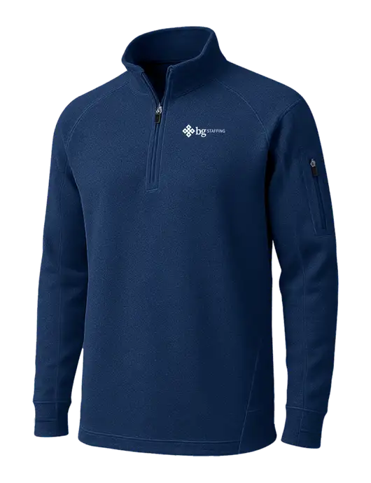 True Navy Tech Fleece 1/4 Zip Pullover w/BG Staffing Logo