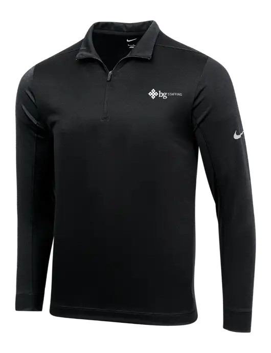 NIKE Black Dry 1/2 Zip Cover-Up w/BG Staffing Logo