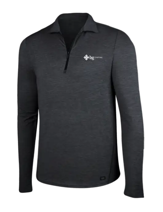 OGIO Blacktop Heather Endurance Force 1/4 Zip w/BG Staffing Logo