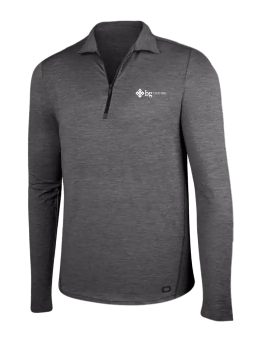 OGIO Gear Grey Heather Endurance Force 1/4 Zip w/BG Staffing Logo