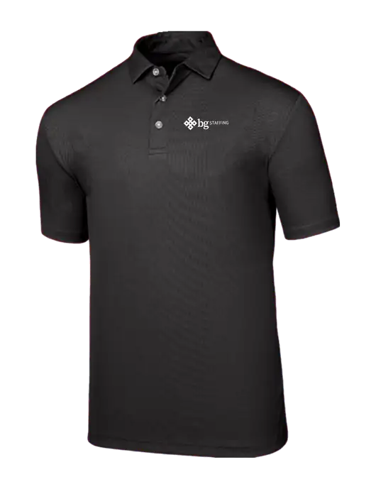 Callaway Birdseye Black Polo w/BG Staffing Logo