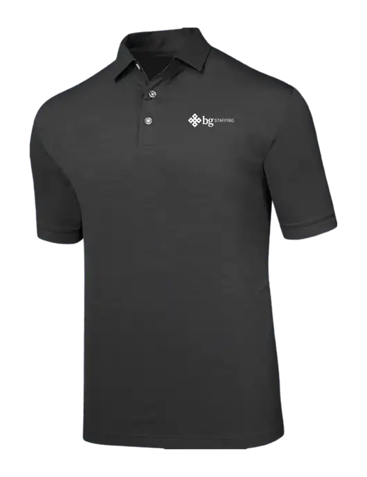 Callaway Black Fashion Tonal Polo w/BG Staffing Logo