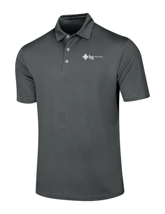 Callaway Black Fine Line Stripe Polo w/BG Staffing Logo
