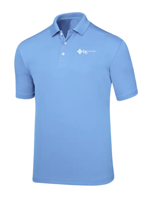 Callaway Core Light Blue Performance Polo w/BG Staffing Logo