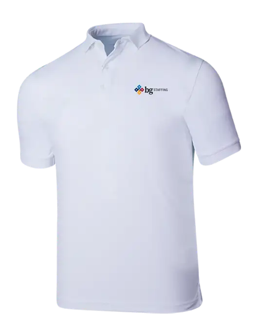 Callaway Ottoman Bright White Polo w/BG Staffing Logo