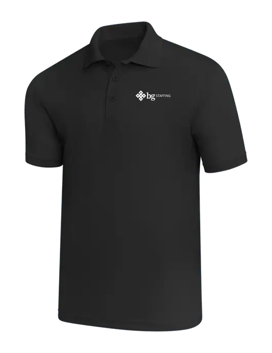 Black PosiCharge RacerMesh Polo w/BG Staffing Logo
