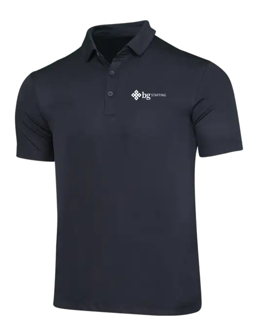 Black Posi-UV Pro Polo w/BG Staffing Logo