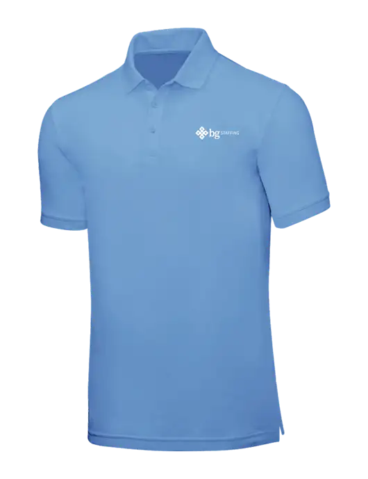 Carolina Blue Core Classic Pique w/BG Staffing Logo