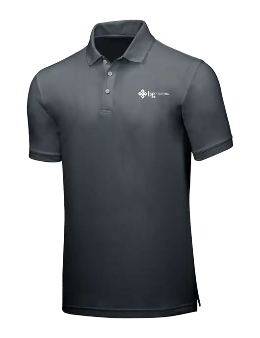 Dark Grey Core Classic Pique w/BG Staffing Logo