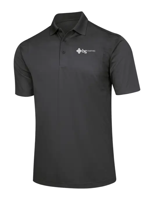Dark Grey Micropique Sport-Wick Polo w/BG Staffing Logo
