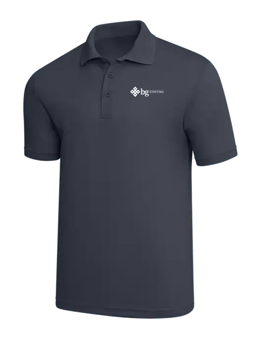 Dark Grey PosiCharge RacerMesh Polo w/BG Staffing Logo