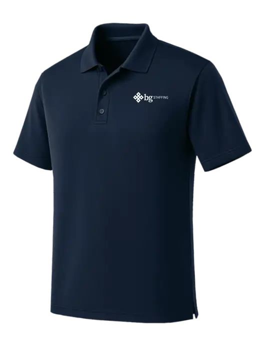 Dark Navy Dry Zone UV Micro Mesh Polo w/BG Staffing Logo