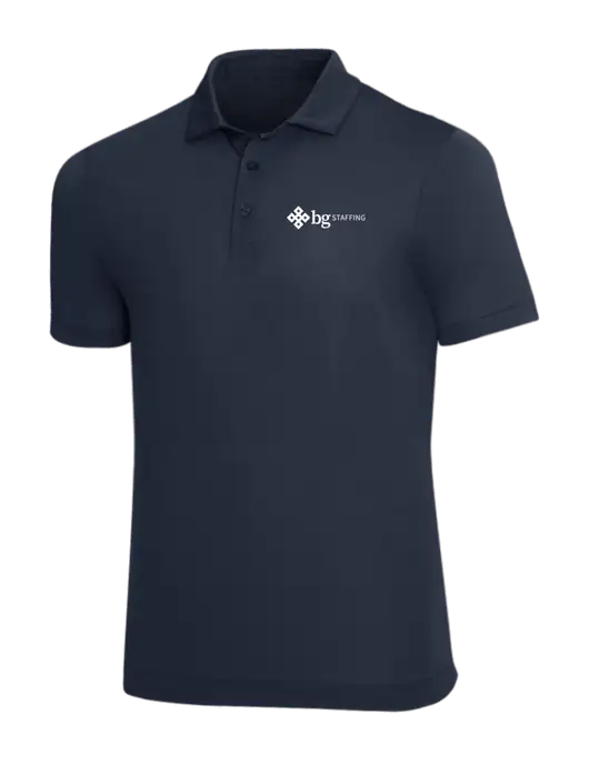 Mercer+Mettle Navy Stretch Jersey Polo w/BG Staffing Logo