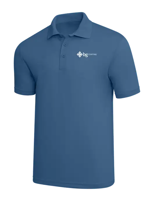 Slate Blue PosiCharge RacerMesh Polo w/BG Staffing Logo