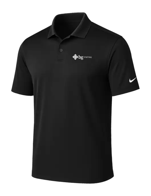NIKE Black Victory Solid Polo w/BG Staffing Logo