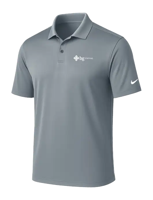 NIKE Medium Grey Victory Solid Polo w/BG Staffing Logo