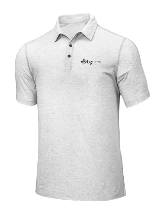 OGIO White ONYX Polo w/BG Staffing Logo