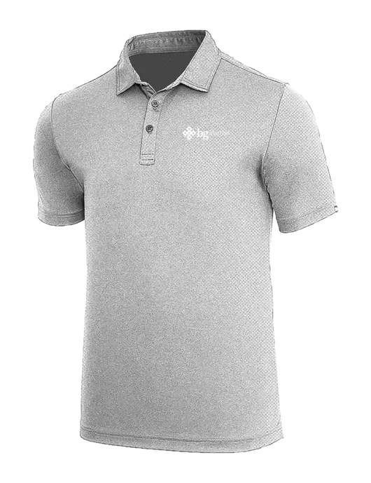 TravisMathew Medium Grey Heather Coto Performance Polo w/BG Staffing Logo