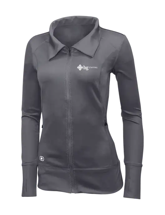 OGIO Dark Grey Womens Endurance Fulcrum Full-Zip w/BG Staffing Logo