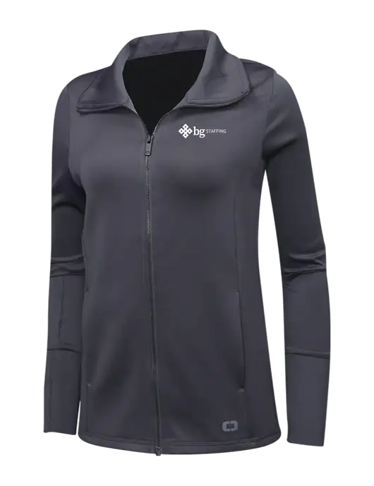 OGIO Dark Grey Womens Endurance Modern Performance Full-Zip w/BG Staffing Logo
