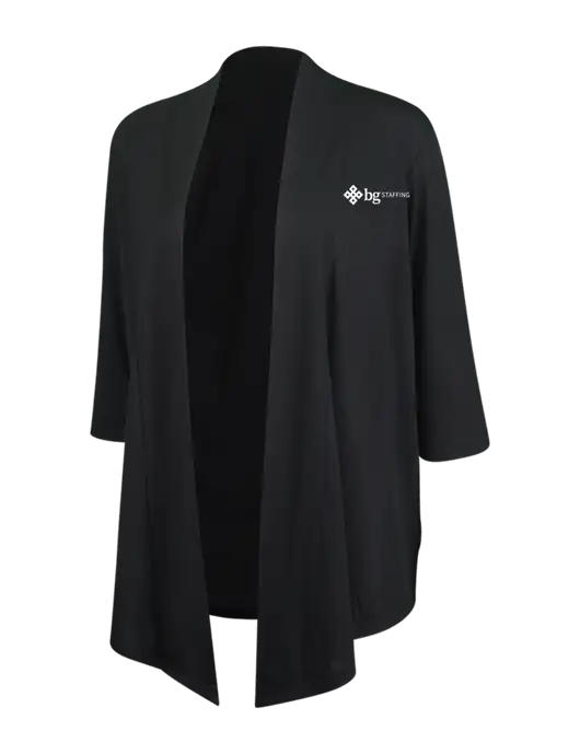 Black Womens Concept Shrug w/BG Staffing Logo