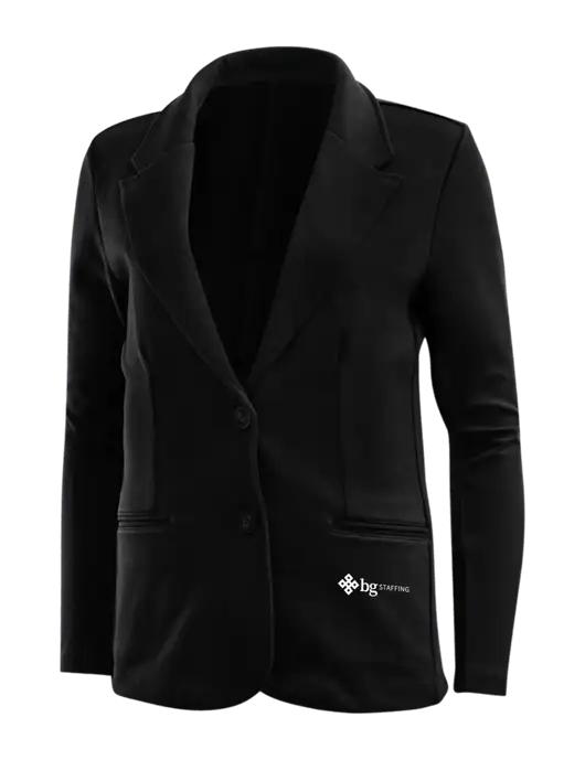 Black Womens Knit Blazer w/BG Staffing Logo