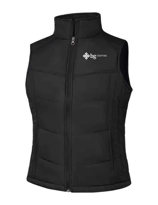 Womens Black/Black Vest w/BG Staffing Logo