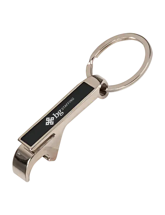 Black Bottle Opener Keychain w/BG Staffing Logo