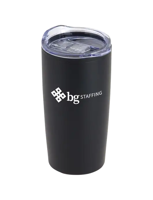 Olympus Black 20 oz Tumbler w/BG Staffing Logo