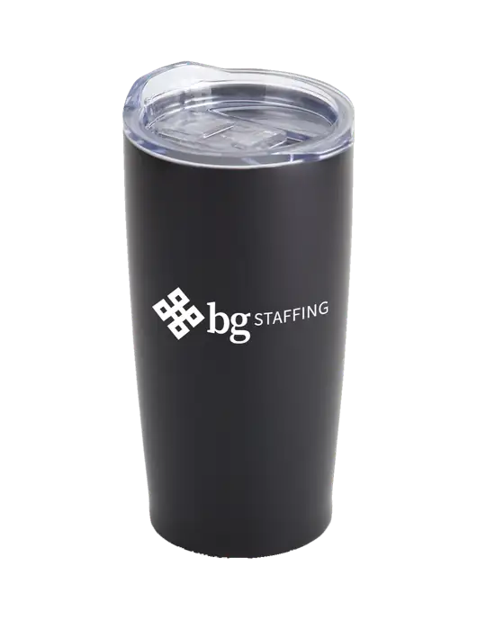 Society Black 20 oz Insulated Tumbler w/BG Staffing Logo