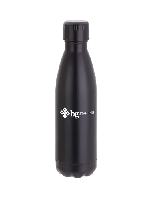 City Go Matte Black 17 oz Insulated Bottle w/BG Staffing Logo