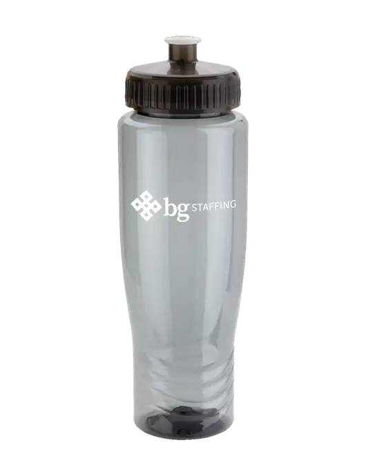 Roam Smoke 28 oz Eco-Polyclear Bottle with Push Pull Lid w/BG Staffing Logo