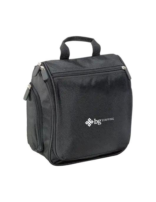 Hanging Black Toiletry Kit w/BG Staffing Logo