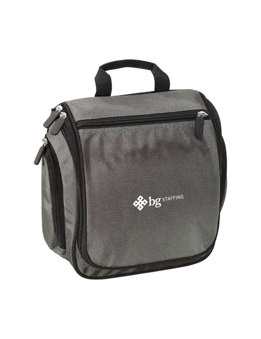 Hanging Deep Smoke Toiletry Kit  w/BG Staffing Logo