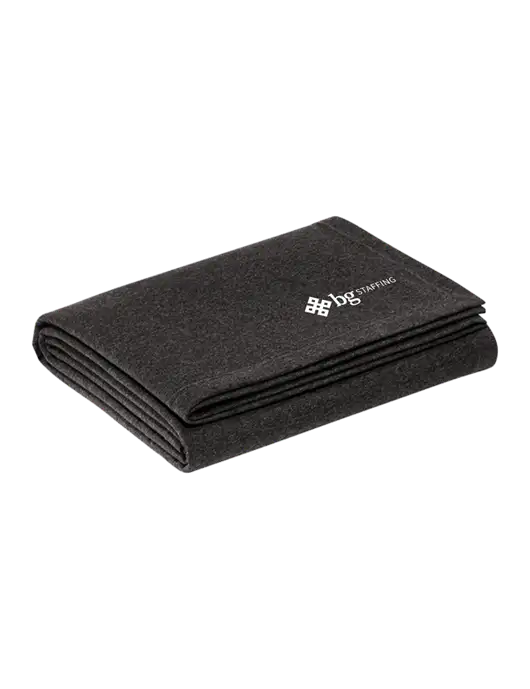 Recycled Charcoal Heather Blanket w/BG Staffing Logo