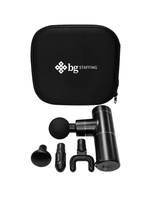 Muscle Revive Handled Massage Gun w/BG Staffing Logo