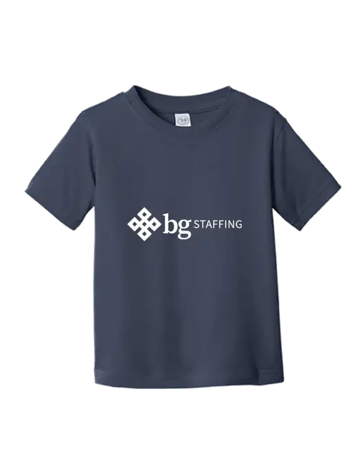 Rabbit Skins Navy Toddler Fine Jersey Tee w/BG Staffing Logo